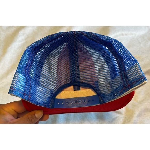 NY Giants New York Vintage AJD Lucky Stripes Super Bowl XXI 21 Snap Trucker Hat - Picture 4 of 5